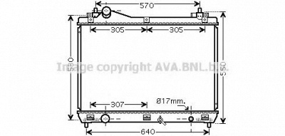 AVA QUALITY COOLING sz2100 -  Радиатор, охлаждение двигателя